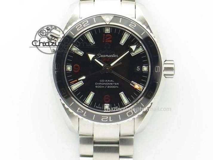 0423 Sleek Planet Ocean Professional Ceramic Bezel 42mm 1:1 MK Best Edition Silver Markers On SS Bracelet A 8085